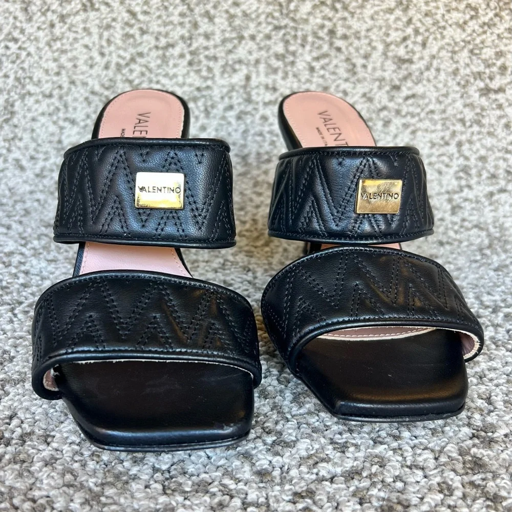 VALENTINO by MARIO VALENTINO Black Jackie Slide Sandal Women's 8 US Size - Picture 3 of 14